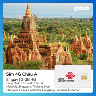 SIM Du lịch Châu Á 11 nước 8 ngày 3GB 4G - Sim Đông Nam Á