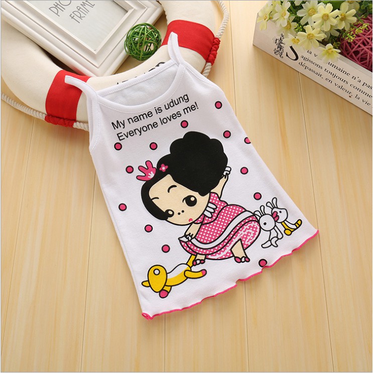 Áo phông bé gái ba lỗ 3 tùy chọn 1 2 3 4 5 6 tuổi