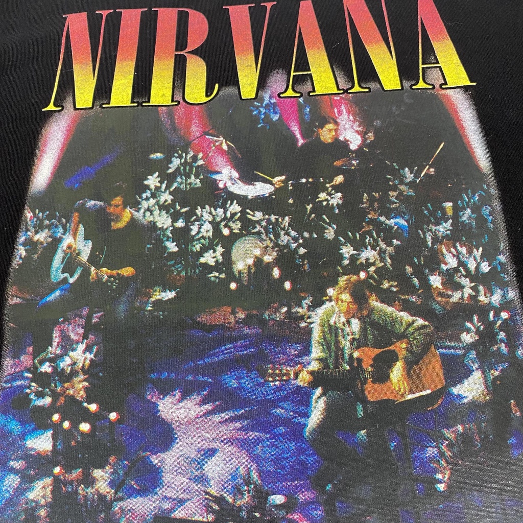 Áo thun oversize NIRVANA rock band unisex in lụa