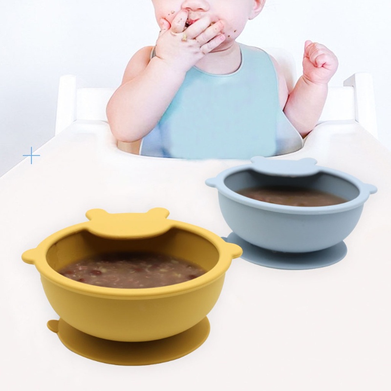 Bộ 2 Dụng Cụ Tập Ăn Bằng Silicone Không Thấm Nước Chống Trượt Cho Bé