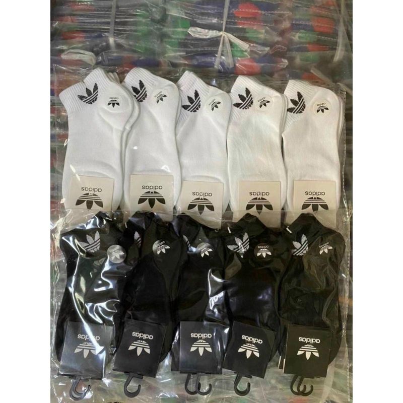Sét 10 đôi tất Nam, Nữ Adidas, Nike cổ ngắn hai màu trắng, đen