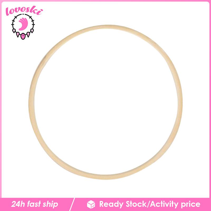 Bộ Tranh Thêu Chữ Thập Hình Tròn Bằng Gỗ Tre 10cm