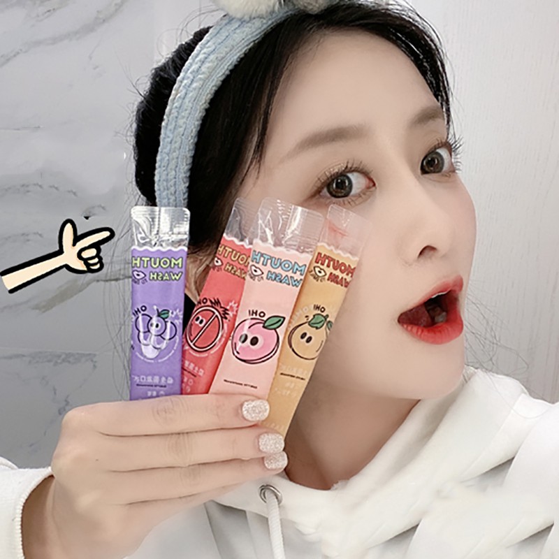 Hộp 28 nước súc miệng men vi sinh BOBOTIAO loại bỏ hơi thở có mùi dùng một lần nhỏ gọn Earlyth