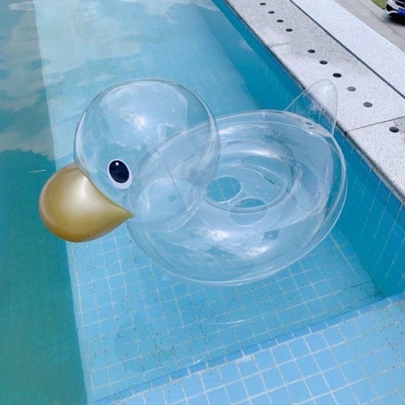 Phao Vịt Trong Suốt Đáng Yêu Cho Bé 0-8 Tuổi