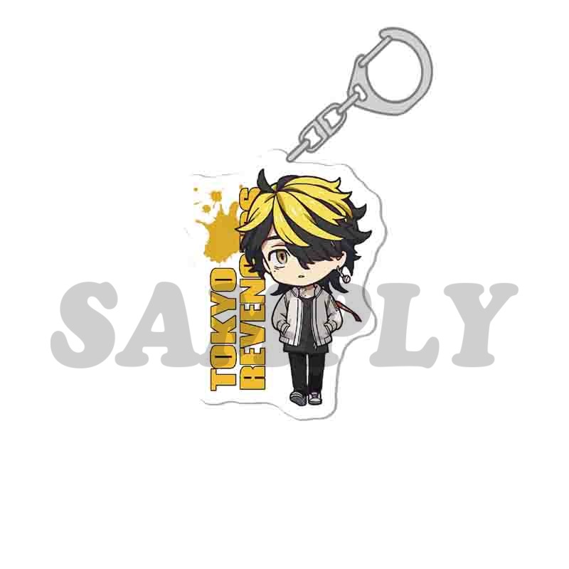 Móc khóa họa tiết hoạt hình Tokyo Revengers Manjiro Sano Draken Mikey Ken 2 mặt xinh xắn