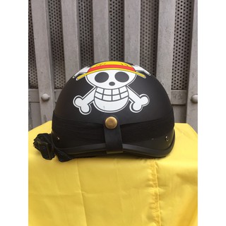 [HOT HIT] Mũ bảo hiểm nửa đầu 1/2 one piece đảo hải tặc đầu lâu + KÍNH PHI CÔNG + CHONG CHÓNG