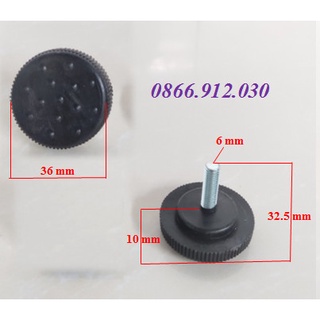 Đế tăng chỉnh, tăng giảm chiểu cao loại đặc mỏng D=36 M6 x 20 mm