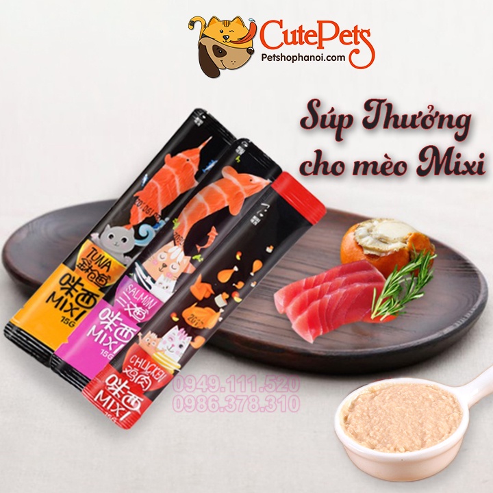 Súp thưởng cho mèo Mixi Pet Snacks 15g - Phụ kiện thú cưng Hà Nội
