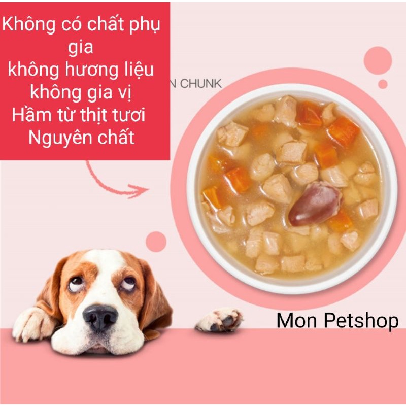 Soup thịt rau củ dinh dưỡng cho thú cưng ( hộp 100g)