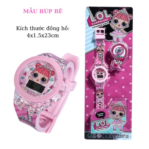 Đồng hồ trẻ em, đồng hồ elsa, ngựa pony, công chúa, búp bê cho bé gái từ 1 đến 10 tuổi Xu Xu Kids