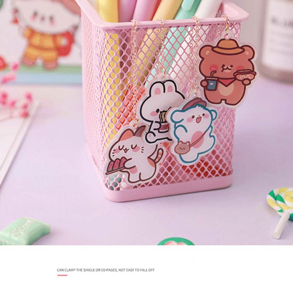 Kẹp đánh dấu trang sách bằng kim loại họa tiết hoạt hình dễ thương