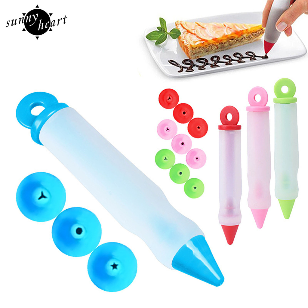 Set 5 Vòi Phun Kem Trang Trí Bánh Bằng Silicone Tiện Dụng