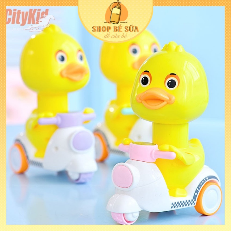 Vịt Vàng Chạy Xe Vespa, Ấn Là Chạy, Đồ Chơi Vịt Con Chạy Cót Đáng Yêu Cho Bé Giải Trí