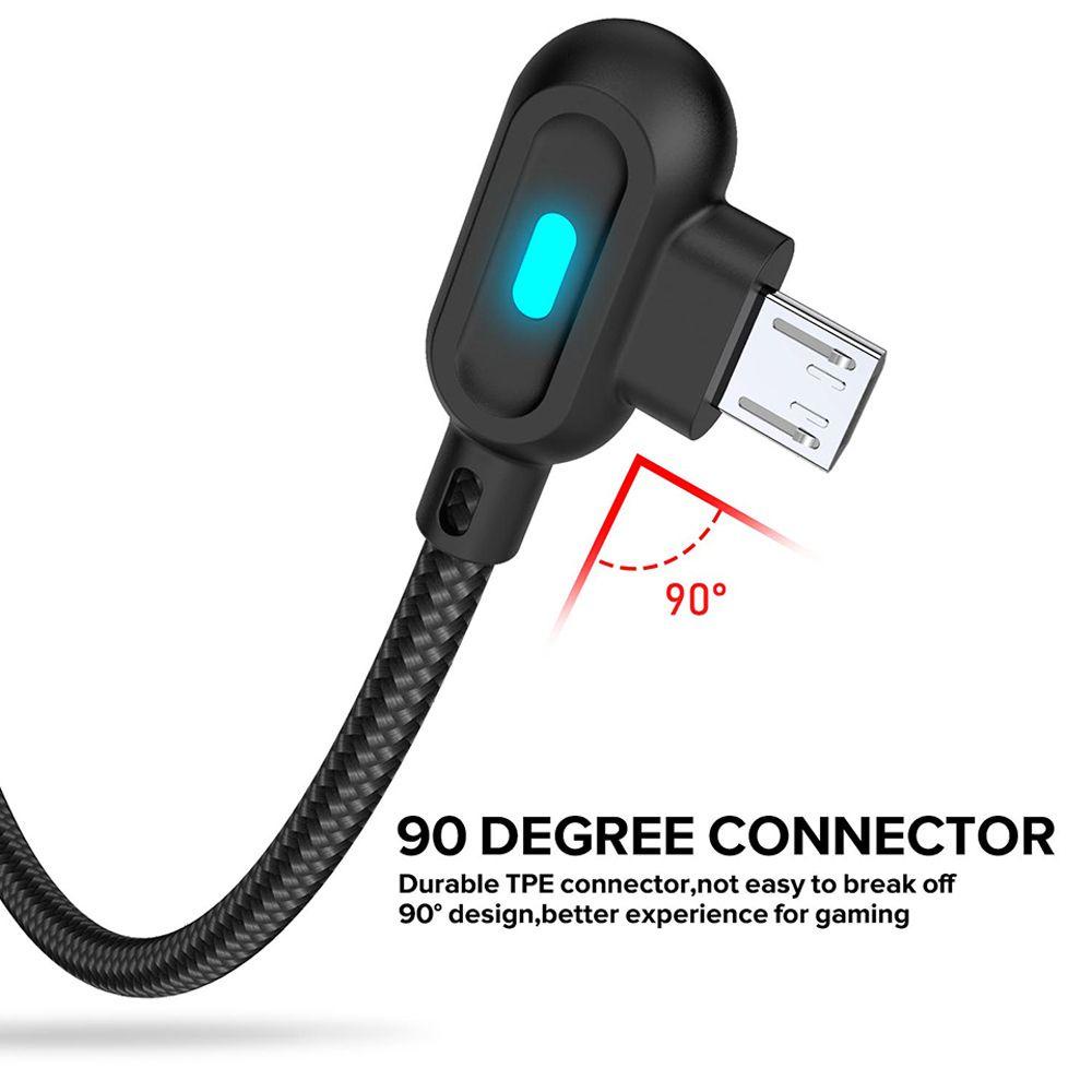 NORMAN Cáp Sạc Micro USB Type C Góc 90 Độ Dài 0.25 / 1M 2M