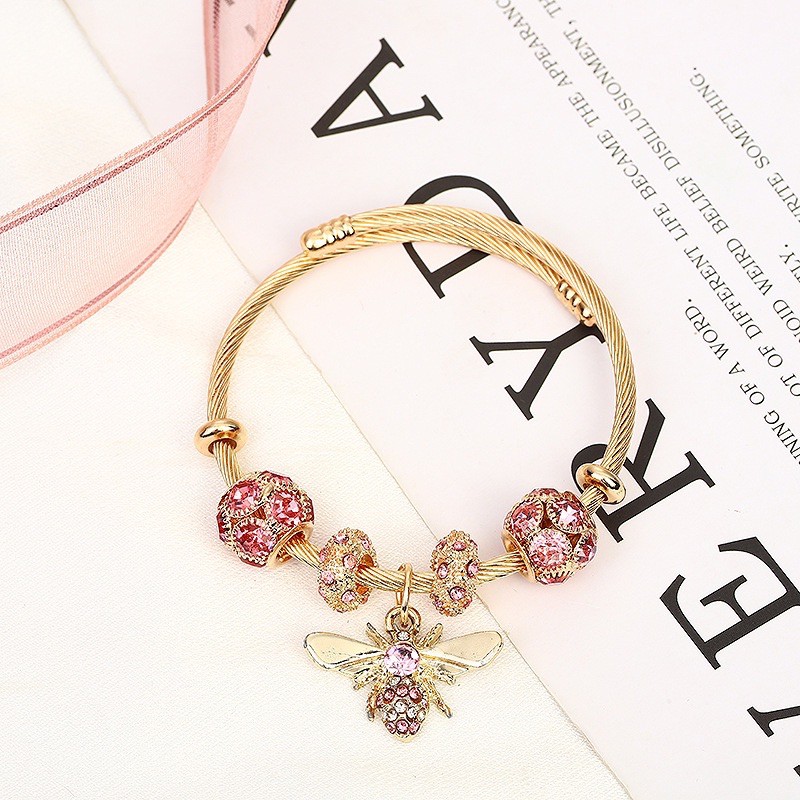 ✨ Vòng Charm Đeo Tay Chú Ong Xinh Xắn, Vòng Đeo Tay Phong Cách Hàn Quốc ✨
