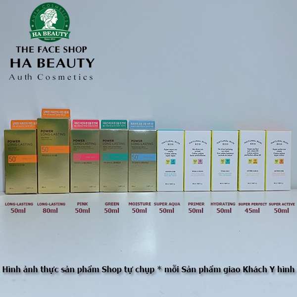 Kem chống nắng trang điểm The Face Shop dưỡng da lâu trôi Power Long Lasting SPF50+ PA+++ 50ml