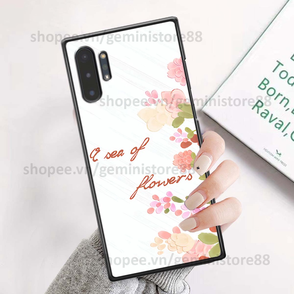 Ốp Samsung Note 10 / Note 10 Plus / Note 10+ in hình hoa lá nhiều màu sắc siêu đẹp, siêu xinh, siêu cá tính