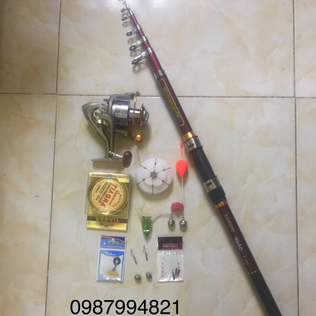 Combo Bộ cần rút shimano 4,5m và máy yomoshi lc 7000 6000 5000 4000