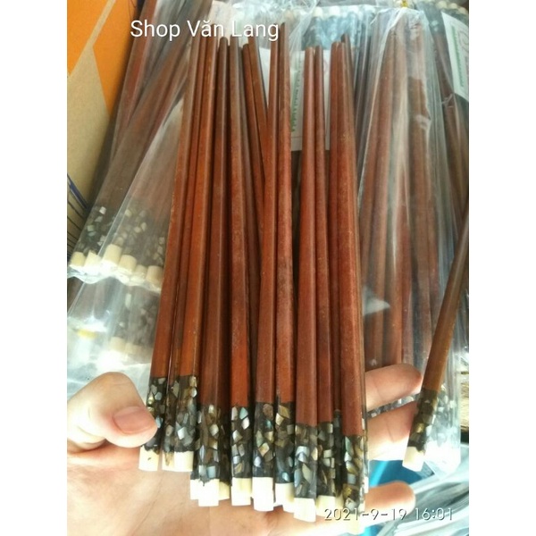 Bộ 10 Đôi Đũa Khảm Trai Đầu Trắng Loại Đẹp