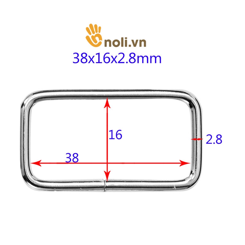 Khoen chữ nhật 3.8cm