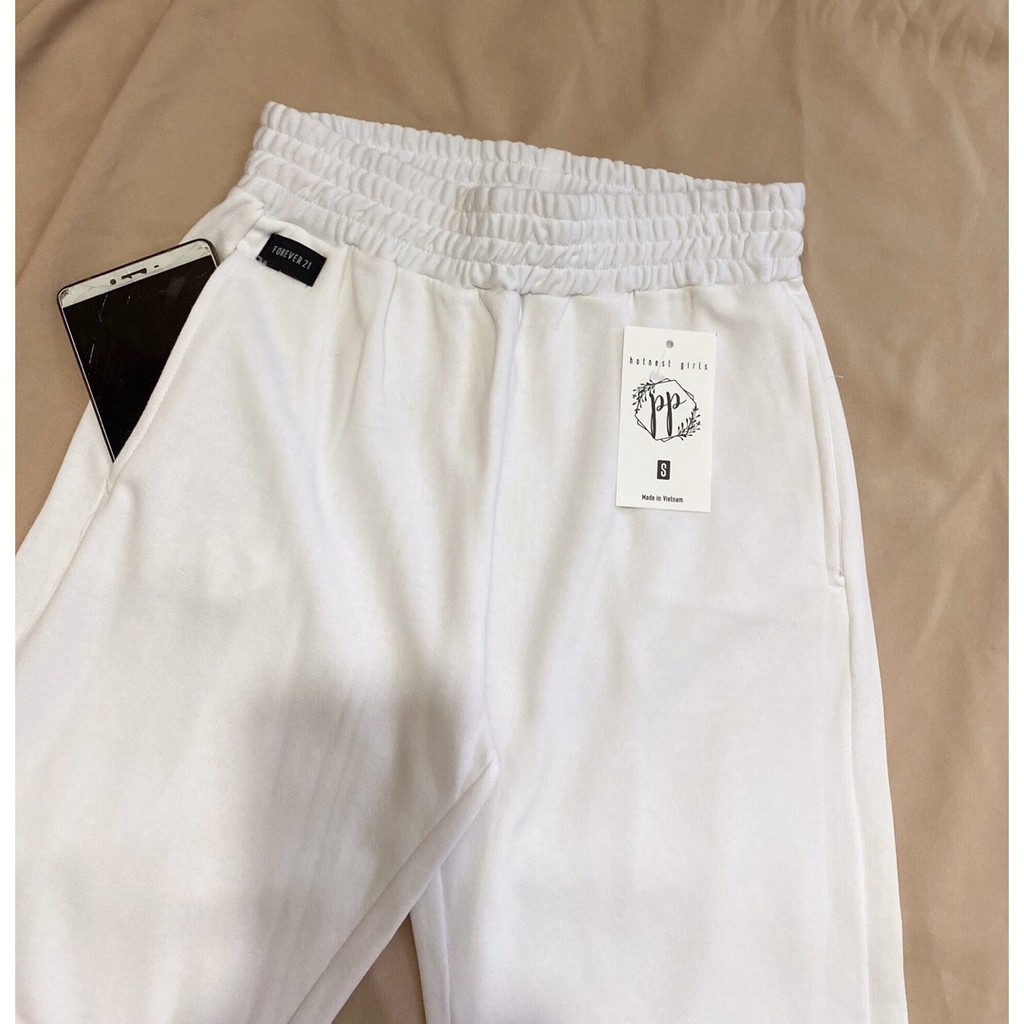 Quần jogger nỉ lưng cao baggy thể thao siêu Hot | BigBuy360 - bigbuy360.vn