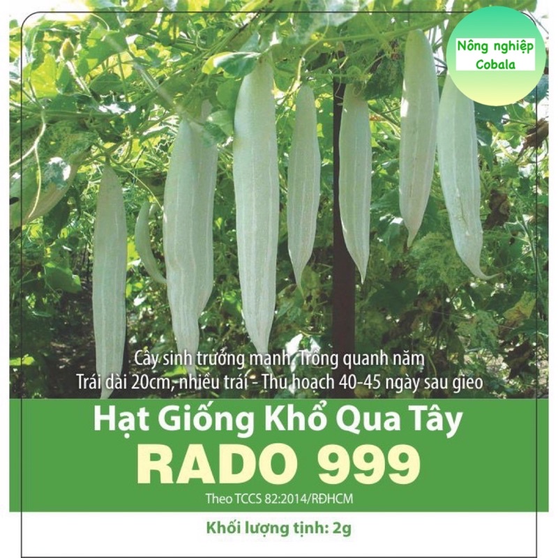 Hạt Giống Khổ Qua Tây Sai Trái, Giàu Dinh Dưỡng 2gr