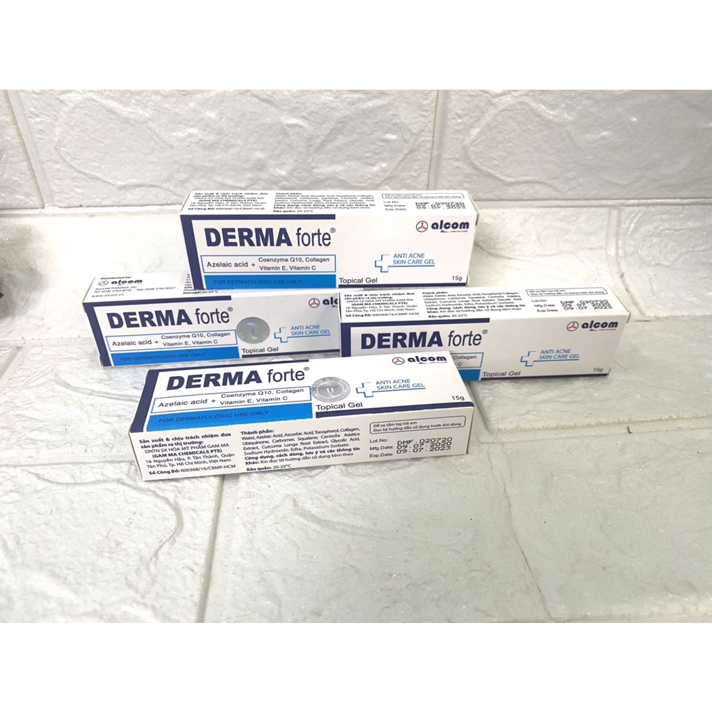 Derma Forte Gel 15g ✅[CHÍNH HÃNG] - Gel Giảm Mụn Thâm, Mụn Trứng Cá, Mụn Ẩn, Mụn Đầu Đen, Ngừa Thâm | BigBuy360 - bigbuy360.vn