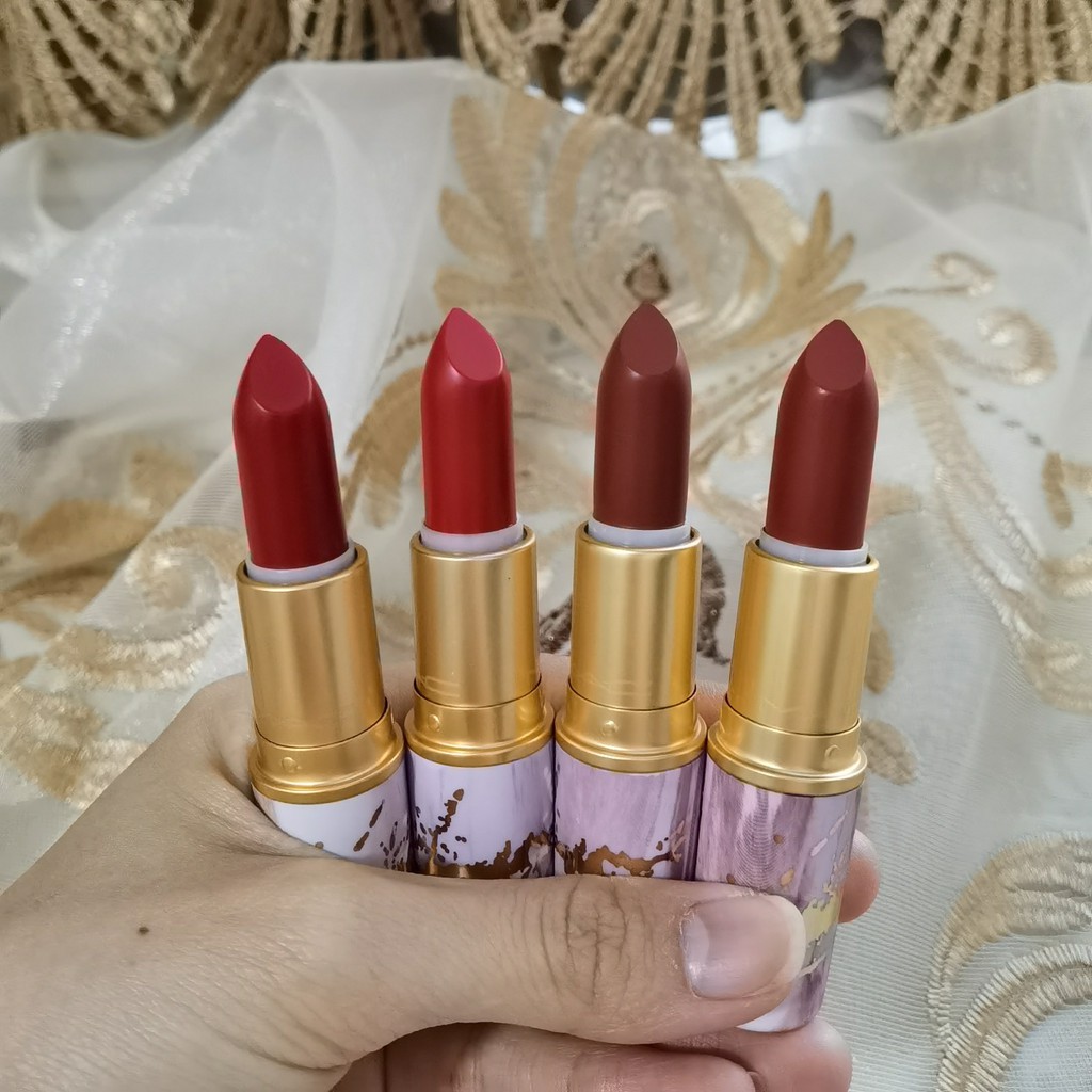 (Hàng Mới Về) Son Môi Mac 3g Vỏ Màu Vàng Hồng Thiết Kế Vỏ Họa Tiết Cẩm Thạch | BigBuy360 - bigbuy360.vn