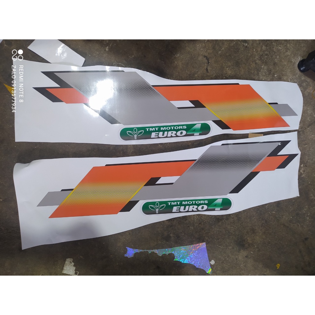 TEM DECAL DÁN CỬA HOWO TMT, TEM TRANG TRÍ XE TẢI