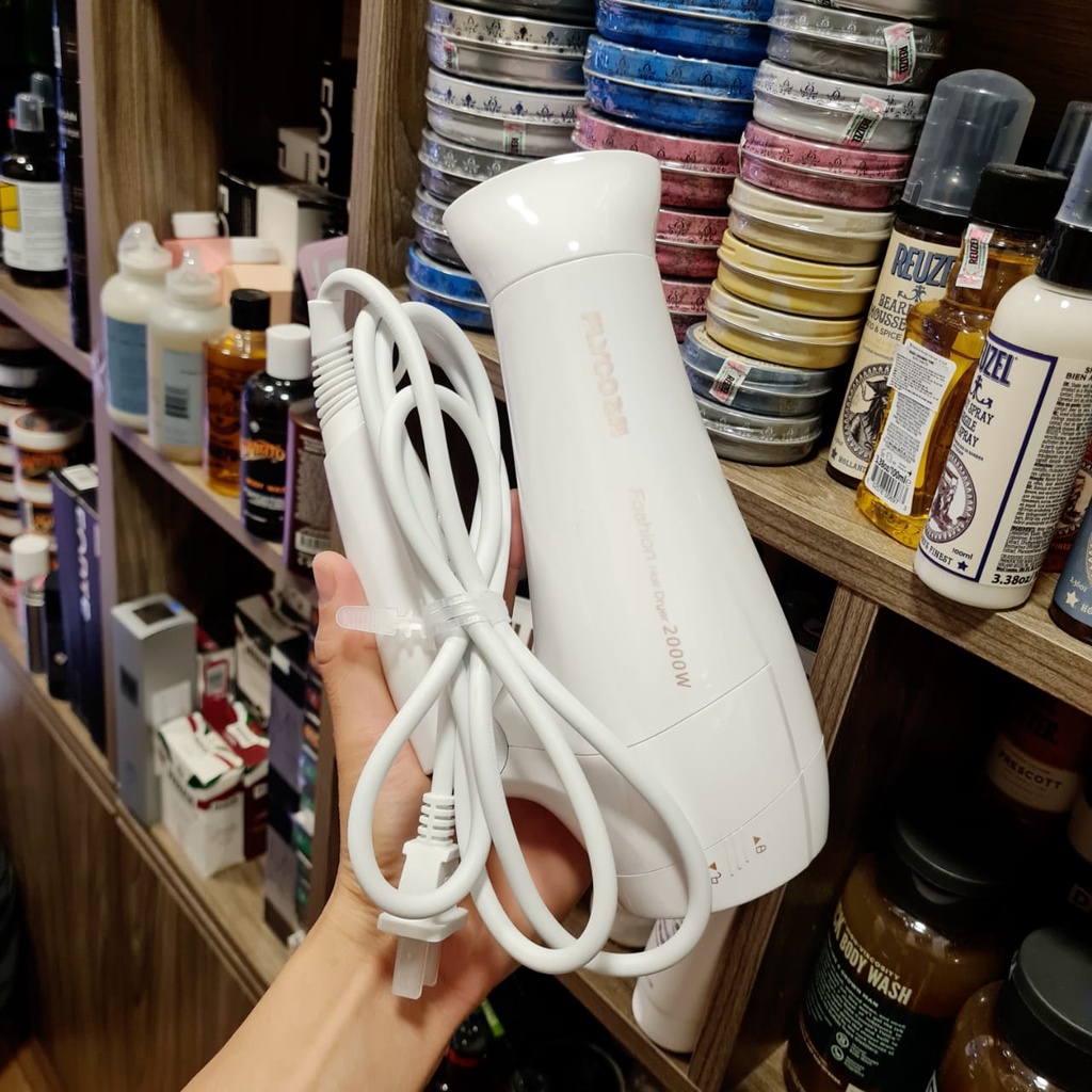 Máy sấy tóc FLYCO 2000W FH6232 công suất thực + Tặng lược sấy tạo kiểu tóc Chaoba