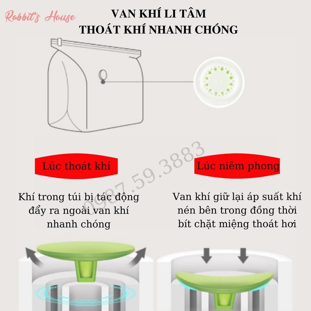 Túi Hút Chân Không Đựng Quần Áo, Chăn Màn ( DÙNG TAY KHÔNG CẦN BƠM HÚT )