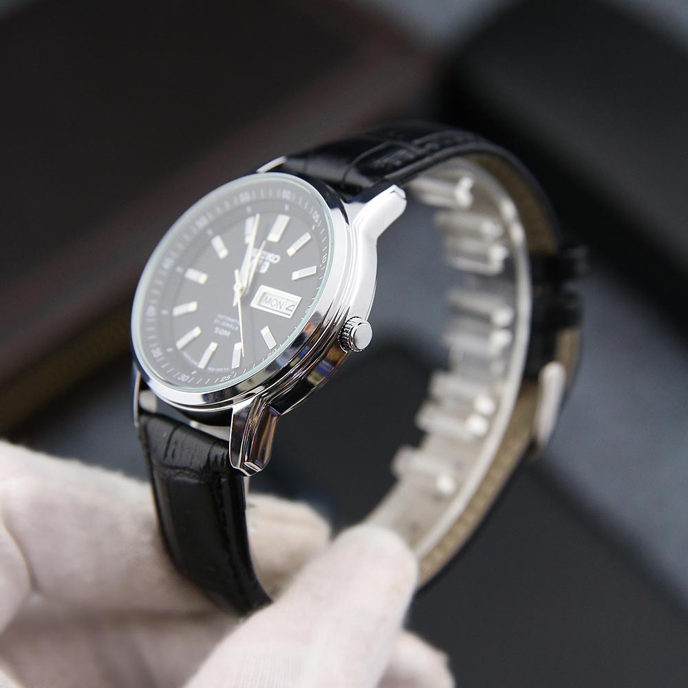 Đồng hồ nam dây da SE3235 mặt kính chống nước chống xước thiết kế lịch lãm 2 màu sang trọng