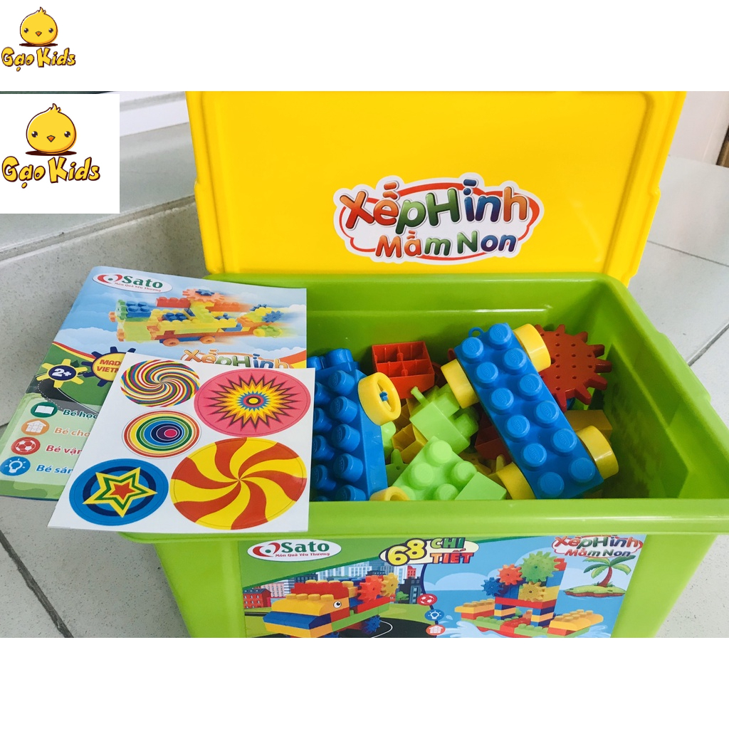 Đồ chơi xếp hình thông minh Sato 68 chi tiết ( Hàng Việt Nam)