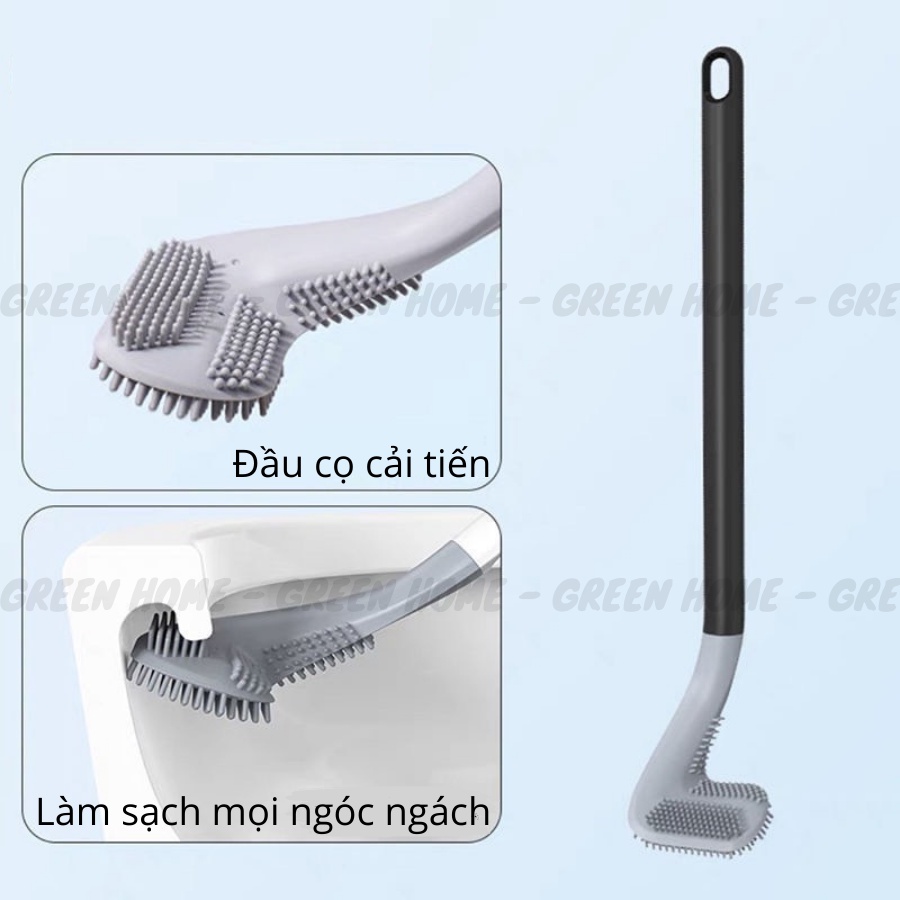Chổi cọ nhà vệ sinh Silicon hình gậy đánh golf, Cọ rửa bồn cầu toilet đa năng làm sạch tuyệt đối