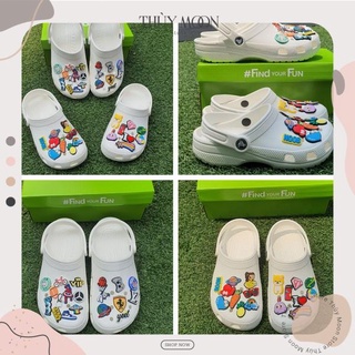 [HCM] [Hàng Chính Hãng - Tặng 10 sticker - Fullbox] Dép Sục Classic Màu Trắng - Chất Lượng Authentic Cho Nam Nữ