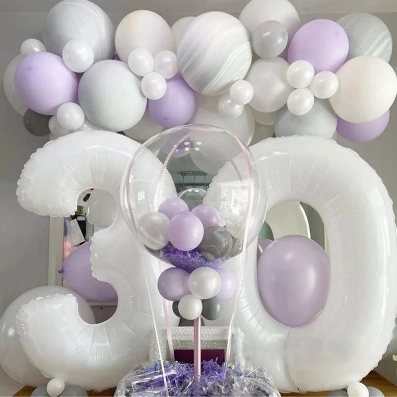 Bong Bóng Hình Hoa Cúc Trắng 40cm + 32 Inch Dùng Trang Trí Sinh Nhật / Đám Cưới / Valentine
