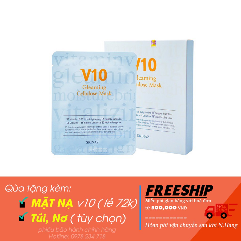 MẶT NẠ SKINAZ V10 Gleaming Cellulose Mask – 25g