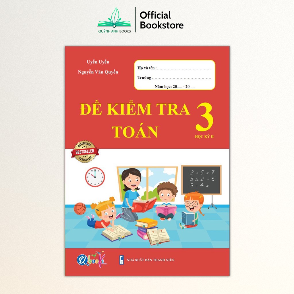 Sách - Combo 4 cuốn bài tập tuần và đề kiểm tra toán và tiếng việt lớp 3 học kỳ 2 - NPH Qbooks