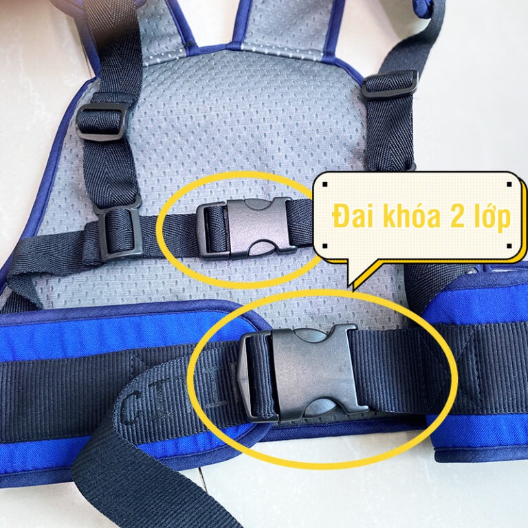Đai đi xe máy an toàn cao cấp hình khủng long đeo vai, thắt lưng, đai ngực cho bé 1-10 tuổi