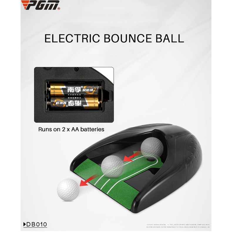 máy bắn nhả bóng golf PGM-DB010: dùng kết hợp các loại thảm tập Putting để luyện tập.