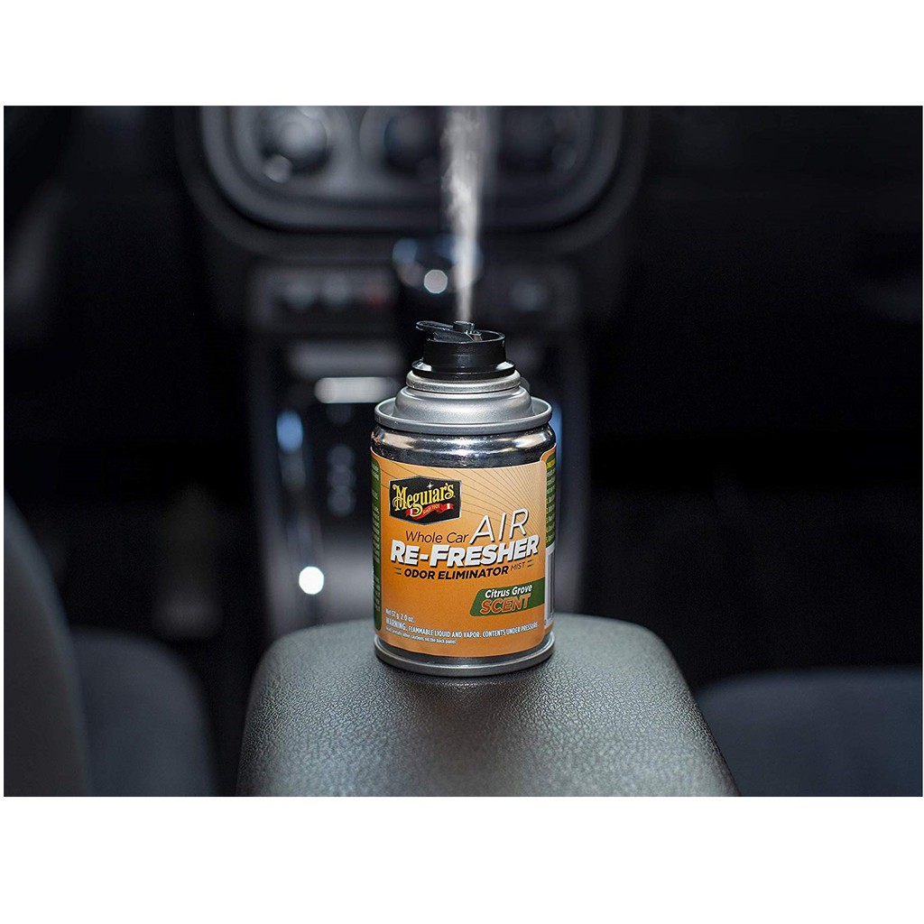 Xịt khử mùi diệt khuẩn nội thất xe hơi Meguiar's - Hương cam quýt - Air Refresher Citrus Grove Scent - G16502, 2oz