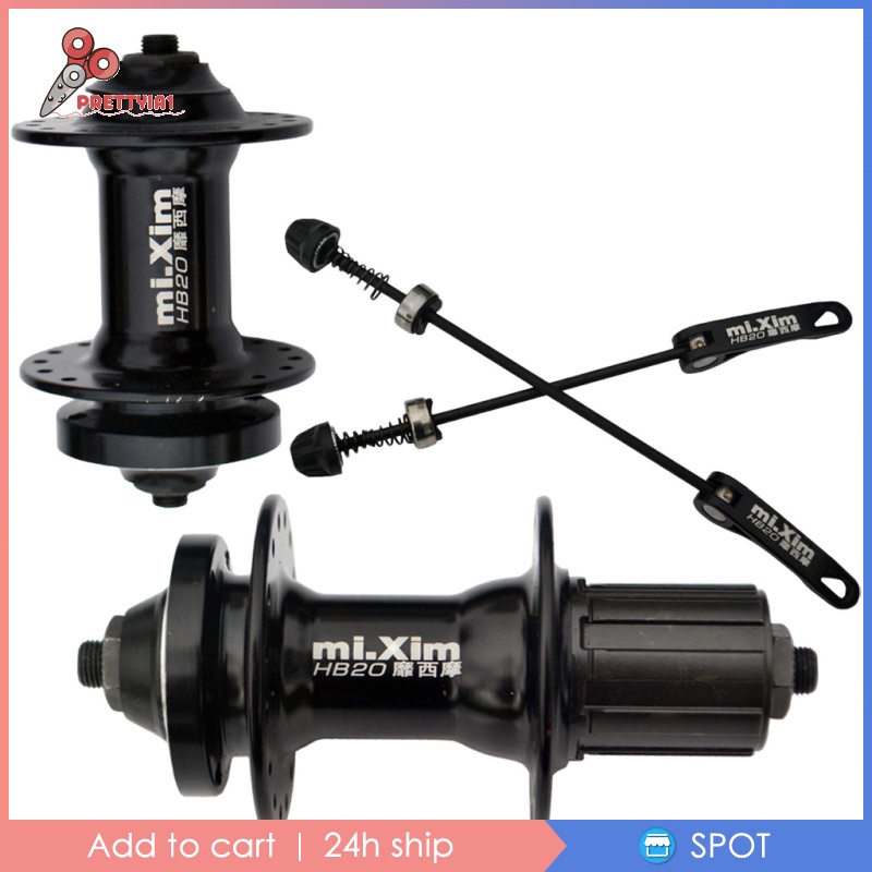 Bộ Trục Phanh Đĩa Trước / Sau 32 / 36 Lỗ Màu Đen Tháo Gỡ Nhanh Cho Xe Đạp Leo Núi Prettyia1