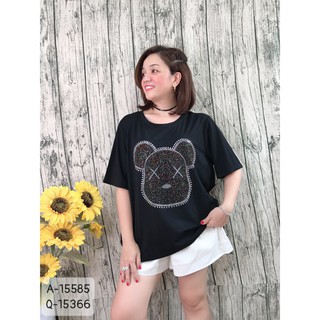 Áo BIG SIZE Mặt GẤU "Bling Bling" Linhstyle - 15585