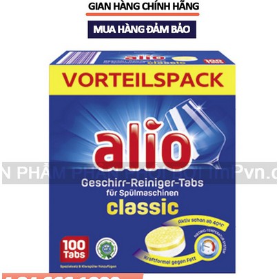 [TRỢ GIÁ THƯƠNG HIỆU] Viên Rửa bát Alio Classic hộp 100 viên (NK EU )