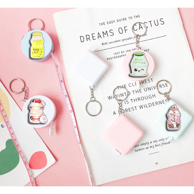 Móc chìa khoá kèm thước dây yakult MKTD24 cute dễ thương hoạt hình thần tượng