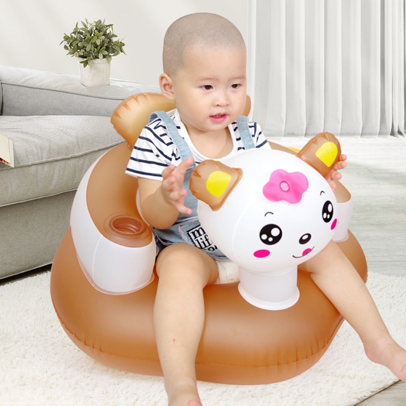 Ghế Sofa Bơm Hơi Chống Rơi Có Thể Gấp Gọn In Hình Thú Hoạt Hình Cho Trẻ Sơ Sinh