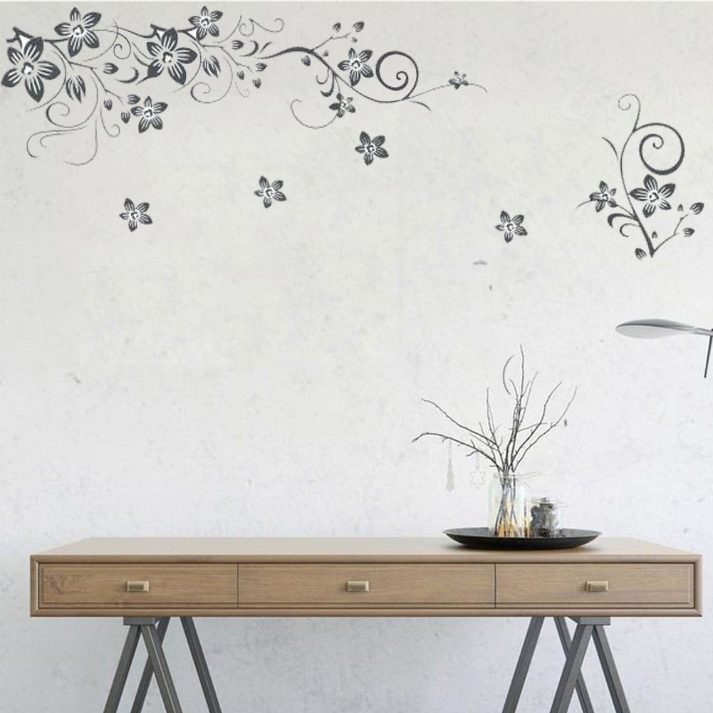 Decal dán tường Chống Thấm Nước Họa Tiết Hình Bông Hoa Dùng Trong Trang Trí Phòng