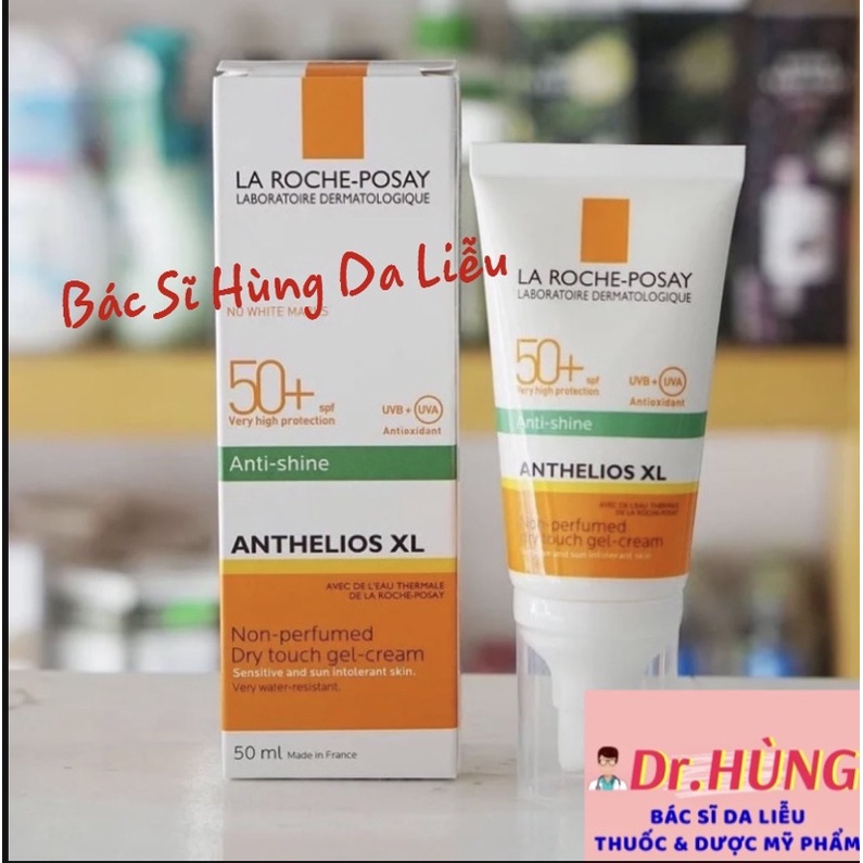 Kem Chống Nắng La roche posay Anthelios Gel Spf 50+ ( Vạch Xanh Cho Da Dầu Mụn)