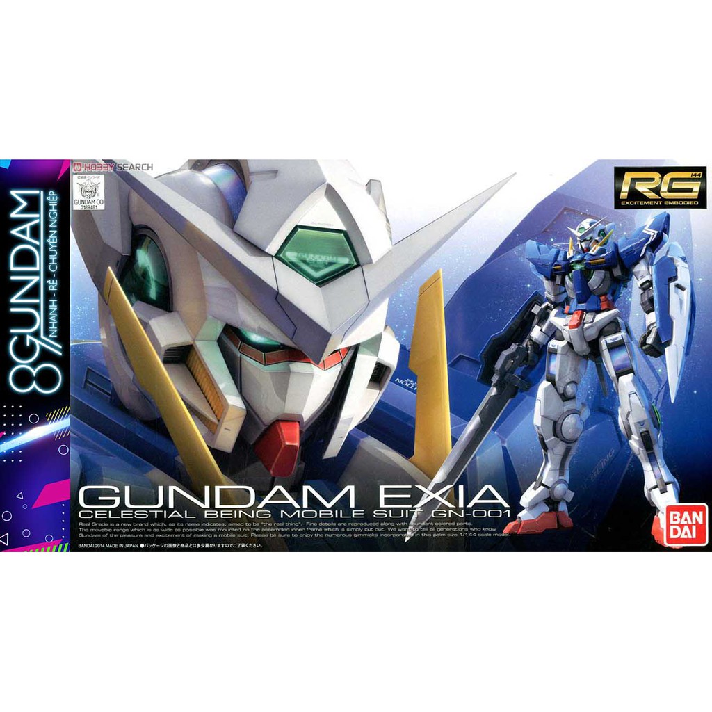 Mô Hình Lắp Ráp Gundam RG Exia