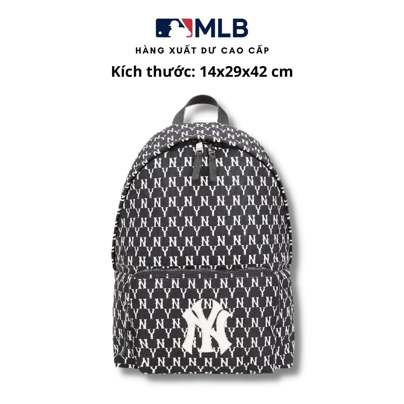 Balo MLB hoạ tiết monogram hàng xuất dư cao cấp phong cách Hàn Quốc - Hùng Nón Hiệu